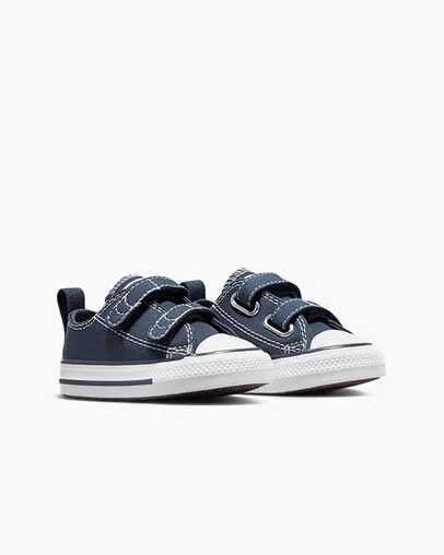 Navy / White Converse Chuck Taylor All Star 2V Kids' Canvas Shoes Singapore | C-35069479