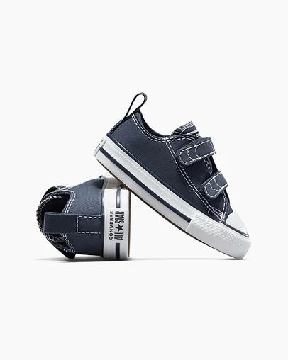 Navy / White Converse Chuck Taylor All Star 2V Kids' Canvas Shoes Singapore | C-35069479