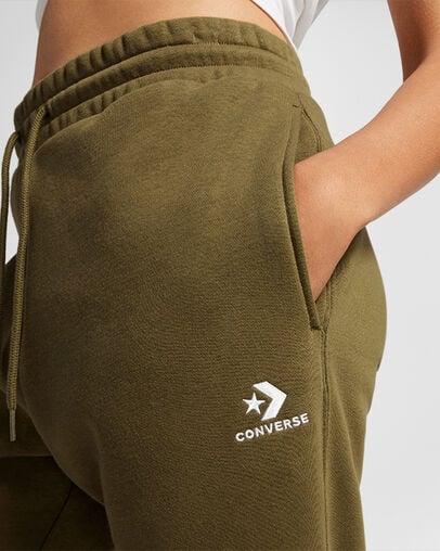 Olive Converse Go-To Embroidered Star Chevron Standard-Fit Men Sweatpants Singapore | C-36140989