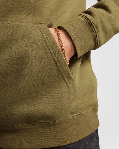Olive Converse Go-To Embroidered Star Chevron Standard-Fit Fleece Men Hoodie Singapore | C-94152379