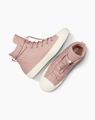 Pink Converse Chuck Taylor All Star Weatherized Leather Men Sneakers Singapore | C-18793469