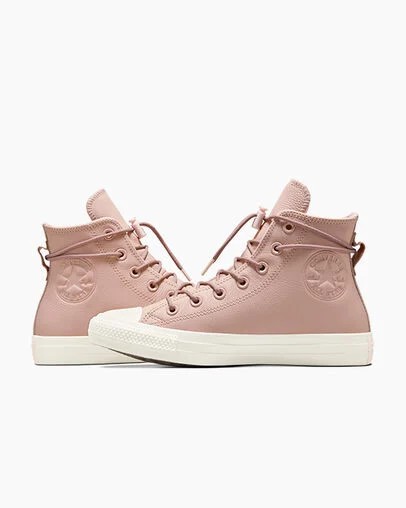 Pink Converse Chuck Taylor All Star Weatherized Leather Men Sneakers Singapore | C-18793469