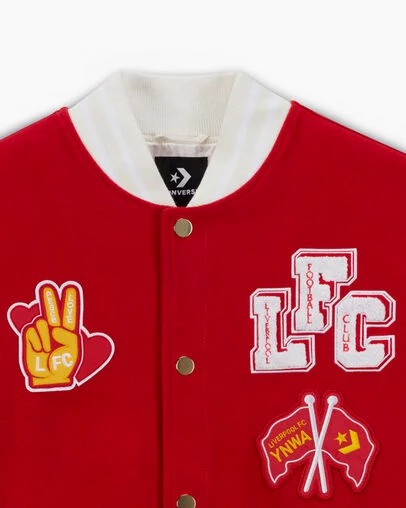 Pink Converse Converse x LFC Woven Varsity Men Jacket Singapore | C-06841399