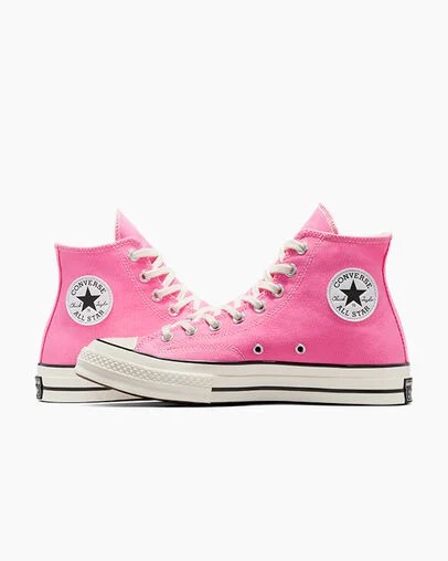 Pink / Black Converse Chuck 70 Men Canvas Shoes Singapore | C-98402769