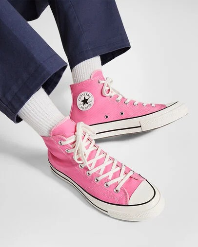 Pink / Black Converse Chuck 70 Men Canvas Shoes Singapore | C-98402769