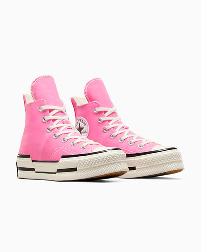 Pink / Black Converse Chuck 70 Plus Women Sneakers Singapore | C-12389549
