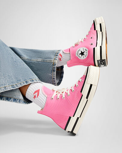 Pink / Black Converse Chuck 70 Plus Women Sneakers Singapore | C-12389549