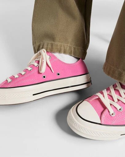 Pink / Black Converse Chuck 70 Women Canvas Shoes Singapore | C-83714659