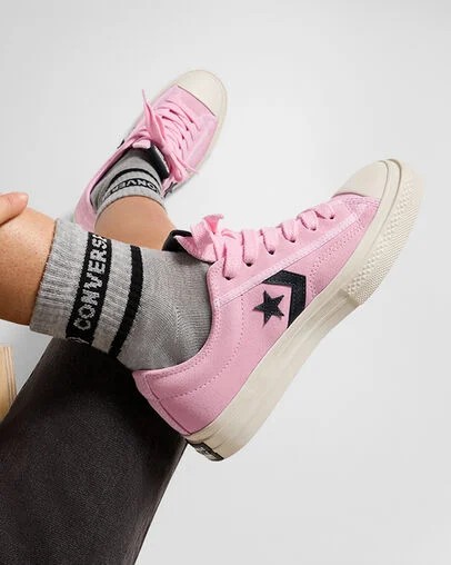 Pink / Grey Converse Star Player 76 Women Sneakers Singapore | C-10836479