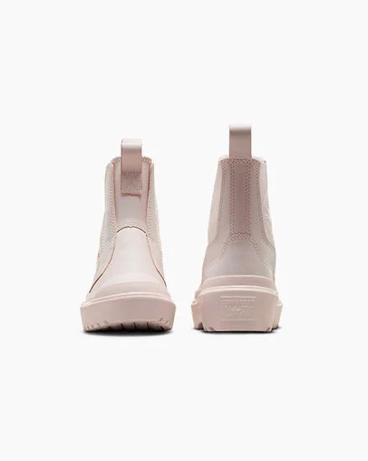 Pink / Pink Converse Chuck Taylor All Star Lugged Leather Kids' Boots Singapore | C-58601429