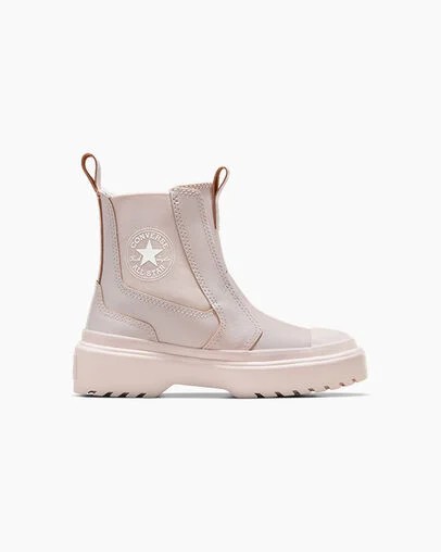 Pink / Pink Converse Chuck Taylor All Star Lugged Leather Kids\' Boots Singapore | C-58601429