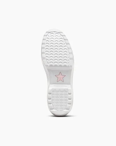 Pink / White Converse Chuck Taylor All Star Lugged Lift Ruffles Kids' Sneakers Singapore | C-09861729