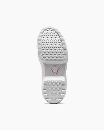 Pink / White Converse Chuck Taylor All Star Lugged Lift Ruffles Kids' Sneakers Singapore | C-13967489
