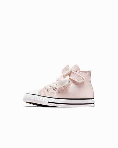 Pink / White Converse Chuck Taylor All Star Ruffles & Bows Easy-On Kids' Sneakers Singapore | C-78152039