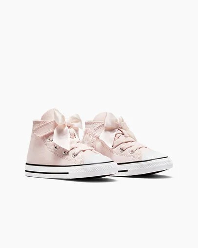 Pink / White Converse Chuck Taylor All Star Ruffles & Bows Easy-On Kids' Sneakers Singapore | C-78152039