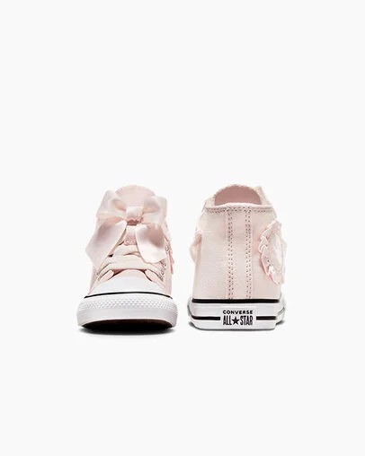 Pink / White Converse Chuck Taylor All Star Ruffles & Bows Easy-On Kids' Sneakers Singapore | C-78152039