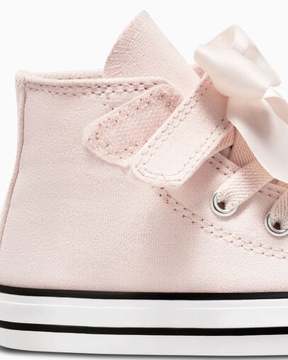 Pink / White Converse Chuck Taylor All Star Ruffles & Bows Easy-On Kids' Sneakers Singapore | C-78152039