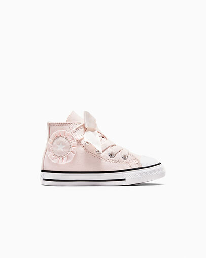 Pink / White Converse Chuck Taylor All Star Ruffles & Bows Easy-On Kids\' Sneakers Singapore | C-78152039