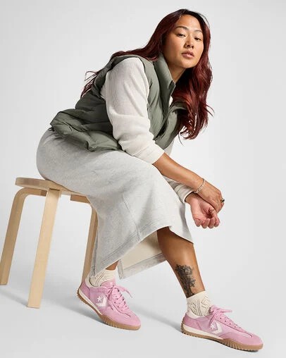 Pink / White Converse Run Star Women Trainers Singapore | C-56981709