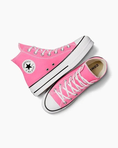 Pink / White / Black Converse Chuck Taylor All Star Lift Platform Women Canvas Shoes Singapore | C-42096159