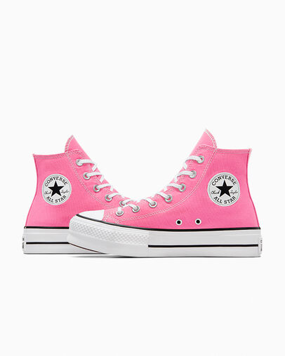 Pink / White / Black Converse Chuck Taylor All Star Lift Platform Women Canvas Shoes Singapore | C-42096159