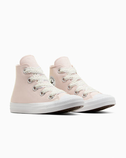 Pink / White / Black Converse Chuck Taylor All Star Crochet Laces Women Sneakers Singapore | C-19843659