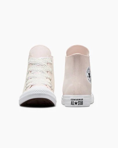 Pink / White / Black Converse Chuck Taylor All Star Crochet Laces Women Sneakers Singapore | C-19843659
