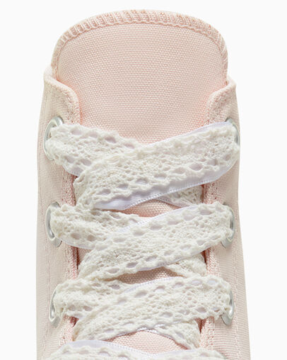 Pink / White / Black Converse Chuck Taylor All Star Crochet Laces Women Sneakers Singapore | C-19843659