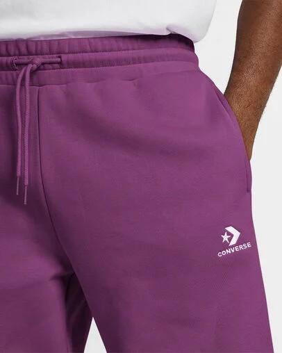 Purple Converse Go-To Embroidered Star Chevron Standard-Fit Women Sweatpants Singapore | C-76934089