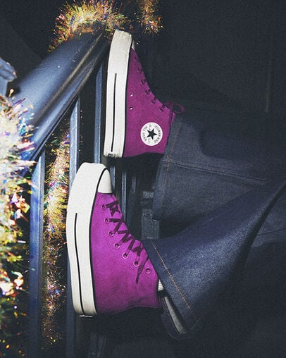 Purple / Black Converse Chuck Taylor All Star Lift Women Platform Shoes Singapore | C-86974039