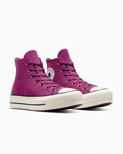 Purple / Black Converse Chuck Taylor All Star Lift Women Platform Shoes Singapore | C-86974039