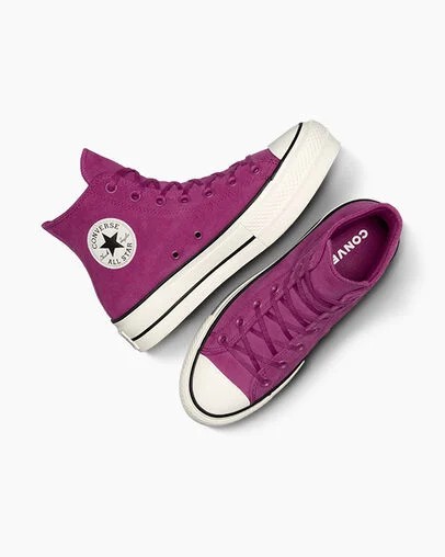 Purple / Black Converse Chuck Taylor All Star Lift Women Platform Shoes Singapore | C-86974039