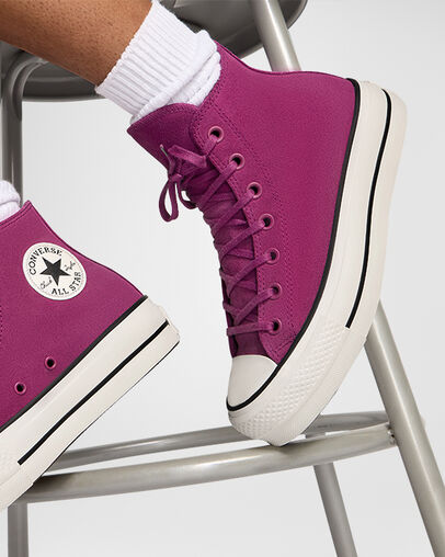 Purple / Black Converse Chuck Taylor All Star Lift Women Platform Shoes Singapore | C-86974039