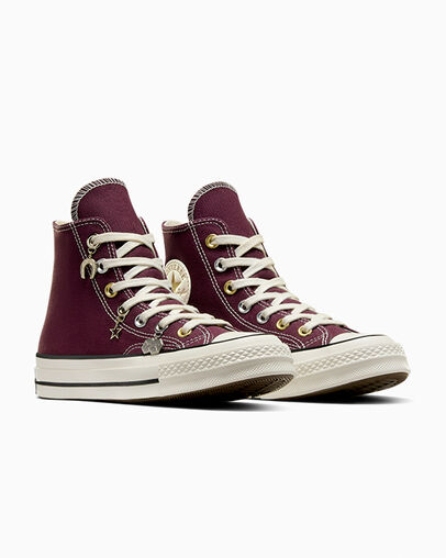 Purple / Gold Converse Chuck 70 Luck Charms Women Sneakers Singapore | C-95738609