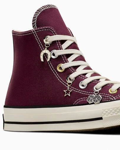 Purple / Gold Converse Chuck 70 Luck Charms Women Sneakers Singapore | C-95738609