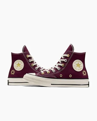 Purple / Gold Converse Chuck 70 Luck Charms Women Sneakers Singapore | C-96483719