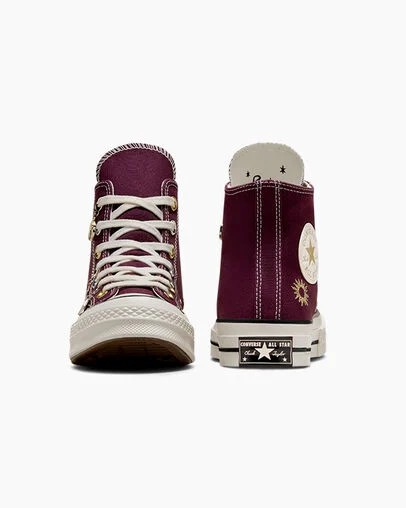 Purple / Gold Converse Chuck 70 Luck Charms Women Sneakers Singapore | C-96483719