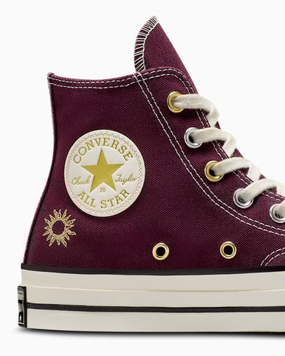 Purple / Gold Converse Chuck 70 Luck Charms Women Sneakers Singapore | C-96483719