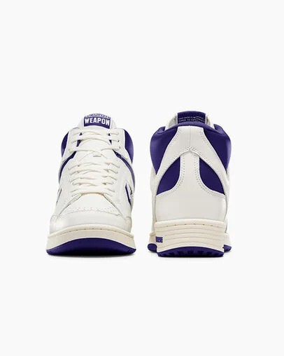 Purple / White Converse Weapon Men Basketball Shoes Singapore | C-26049789