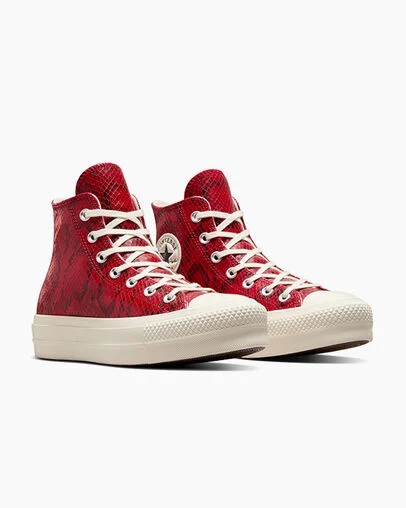 Red Converse Chuck Taylor All Star Lift Women Platform Shoes Singapore | C-98625439