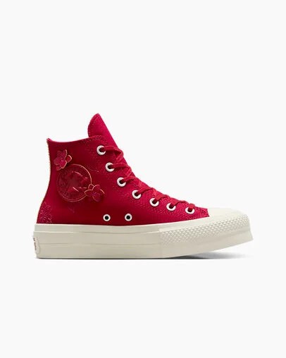 Red Converse Chuck Taylor All Star Lift 3D Florals Women Sneakers Singapore | C-71032599