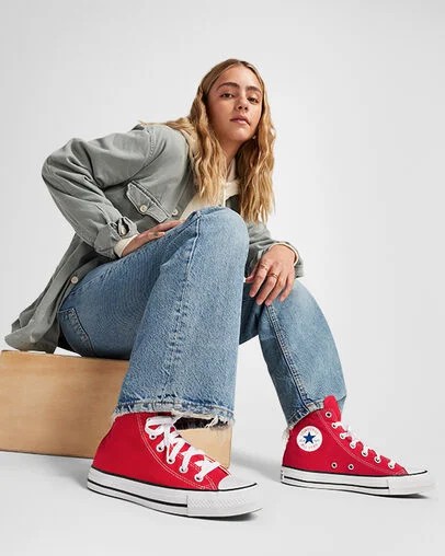 Red Converse Chuck Taylor All Star Women Canvas Shoes Singapore | C-52169049