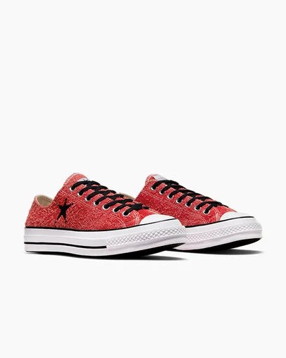 Red Converse Converse x Stüssy Chuck 70 Men Sneakers Singapore | C-08139769