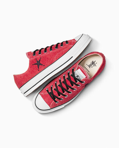 Red Converse Converse x Stüssy Chuck 70 Men Sneakers Singapore | C-08139769