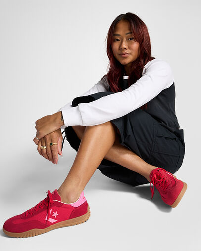 Red / Pink Converse Run Star Men Trainers Singapore | C-46513879
