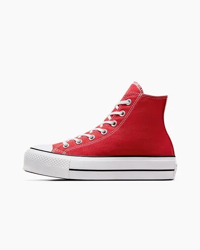 Red / White / Black Converse Chuck Taylor All Star Lift Platform Women Canvas Shoes Singapore | C-65971049