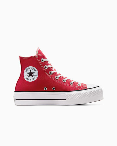 Red / White / Black Converse Chuck Taylor All Star Lift Platform Women Canvas Shoes Singapore | C-65971049
