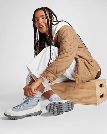 Silver / Grey Converse Chuck Taylor All Star Lugged 2.0 Platform Leather Women Boots Singapore | C-53480199