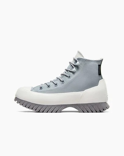 Silver / Grey Converse Chuck Taylor All Star Lugged 2.0 Platform Leather Women Boots Singapore | C-53480199