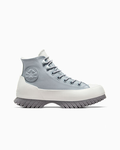 Silver / Grey Converse Chuck Taylor All Star Lugged 2.0 Platform Leather Women Boots Singapore | C-53480199